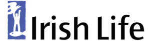 Alt text: Irish Life logo with stylized figure in blue, representing insurance and investment services.