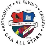 Rathcoffey-St. Kevin's-Caragh GAA All Stars crest featuring symbols and A GAA for All Initiative banner.