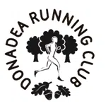 Logo of Donadea Running Club featuring a runner, trees, and acorns, symbolizing nature and fitness.
